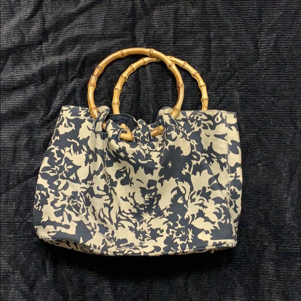 Bamboo ring floral purse